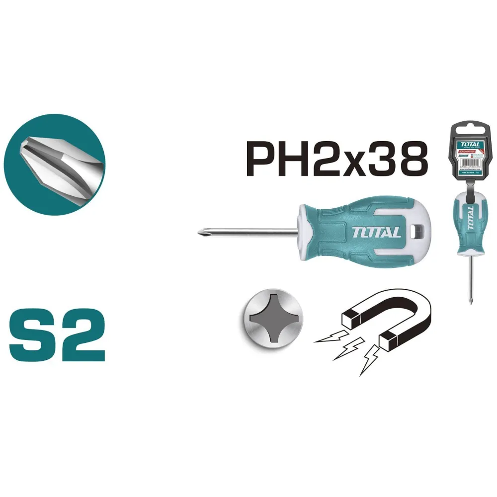 Total - surubelnita phillips- ph2 - 6.0mm - 38mm - Total - 1
