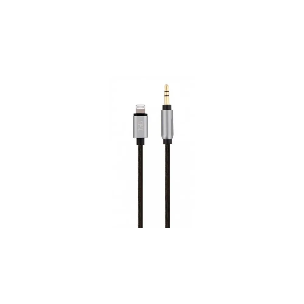 Tnb nylon lightning cable to 3.5 mm jack - 1m20 - black Tnb - 1