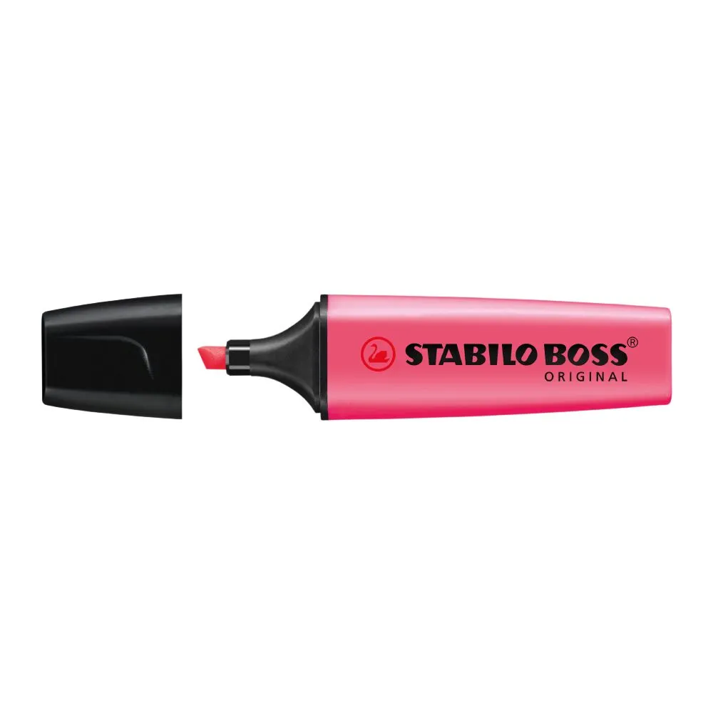 Textmarker stabilo boss varf 2-5 mm rosu Stabilo - 1