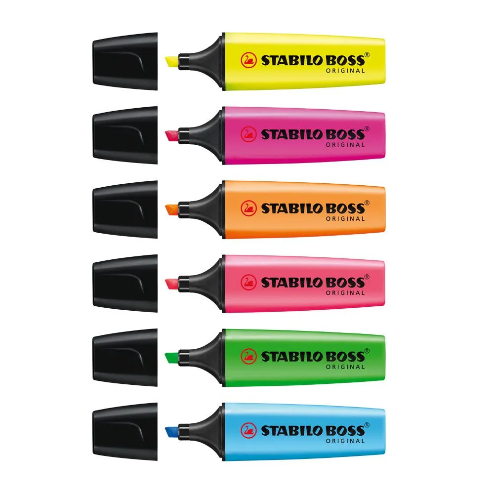Textmarker stabilo boss original 6 culori varf 2-5 mm Stabilo - 1