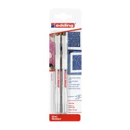 Roller edding 2185 cu gel varf 0.7 mm alb blister Edding - 1