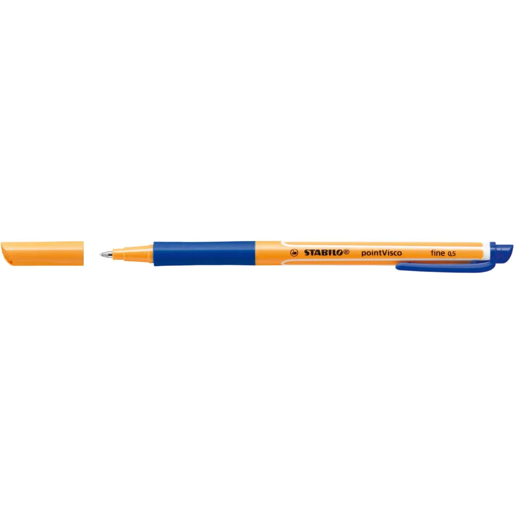 Roller cu gel stabilo point visco 0.5 mm plastic albastru Stabilo - 1