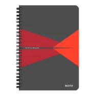 Caiet de birou leitz office carton a5 cu spira matematica rosu Leitz - 1