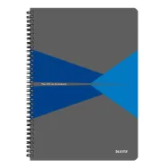 Caiet de birou leitz office pp a4 cu spira matematica albastru Leitz - 1