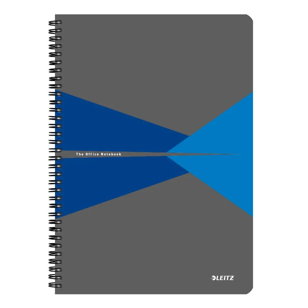 Caiet de birou leitz office pp a4 cu spira matematica albastru Leitz - 1