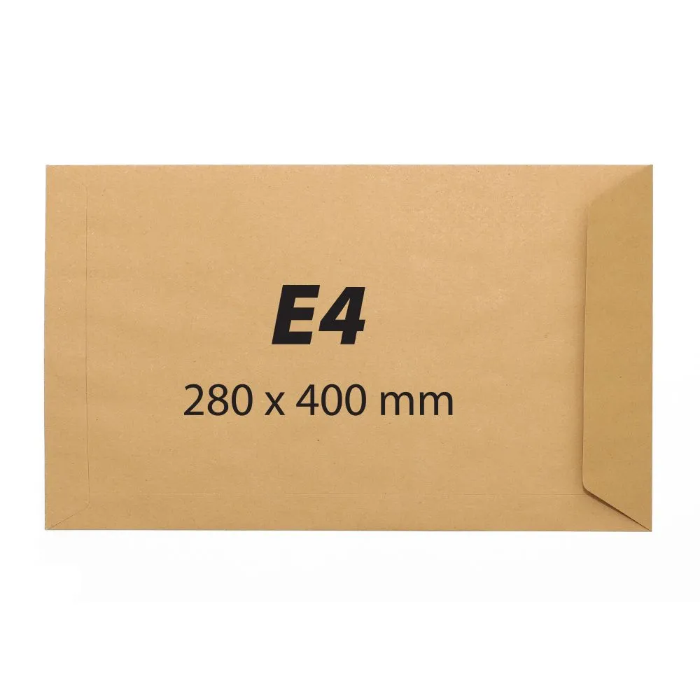 Plic e4 281 x 400 mm kraft gumat 120 g/mp 250 bucati/cutie  - 1