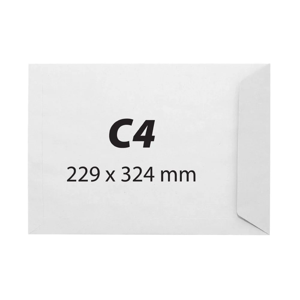 Plic c4 229 x 324 mm alb banda silicon 100 g/mp 250 bucati/cutie  - 1