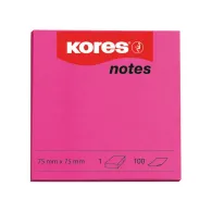 Notite adezive kores 75 x 75 mm magenta 100 file Kores - 1