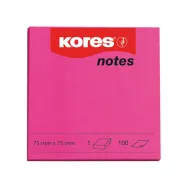 Notite adezive kores 75 x 75 mm magenta 100 file Kores - 1