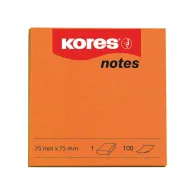 Notite adezive kores 75 x 75 mm portocaliu 100 file Kores - 1