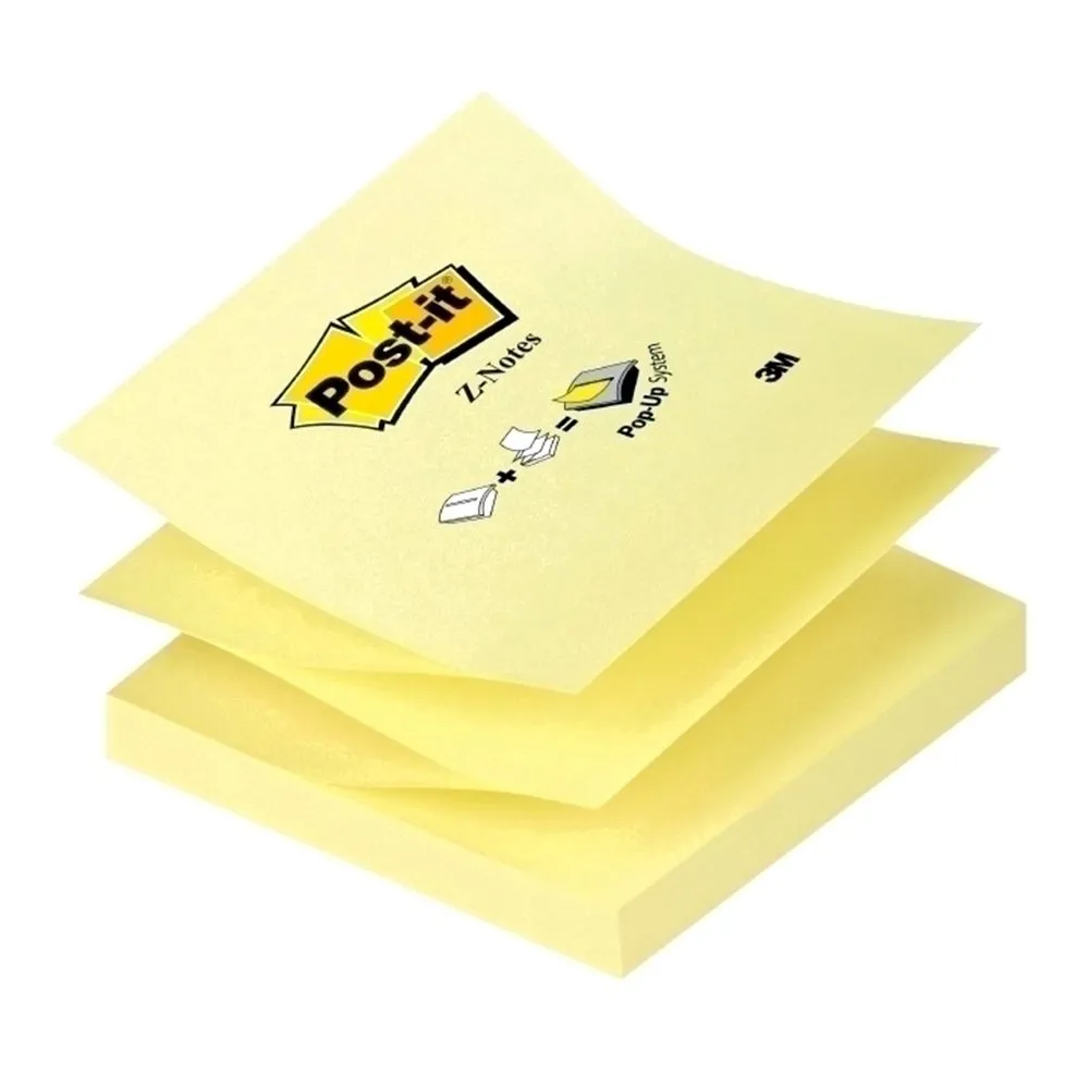 Notite adezive post-it z-notes galben neon 76 x76 mm 100 file Post-it - 1