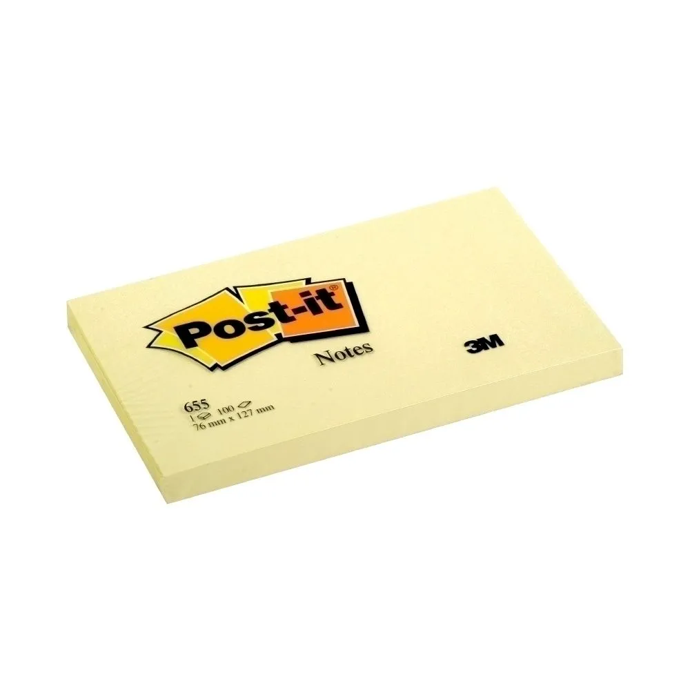 Notite adezive post-it galben 76 x 127 mm 100 file Post-it - 1