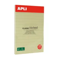 Notite autoadezive apli liniate galben 150 x 100 mm Apli - 1
