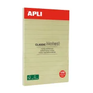 Notite autoadezive apli liniate galben 150 x 100 mm Apli - 1