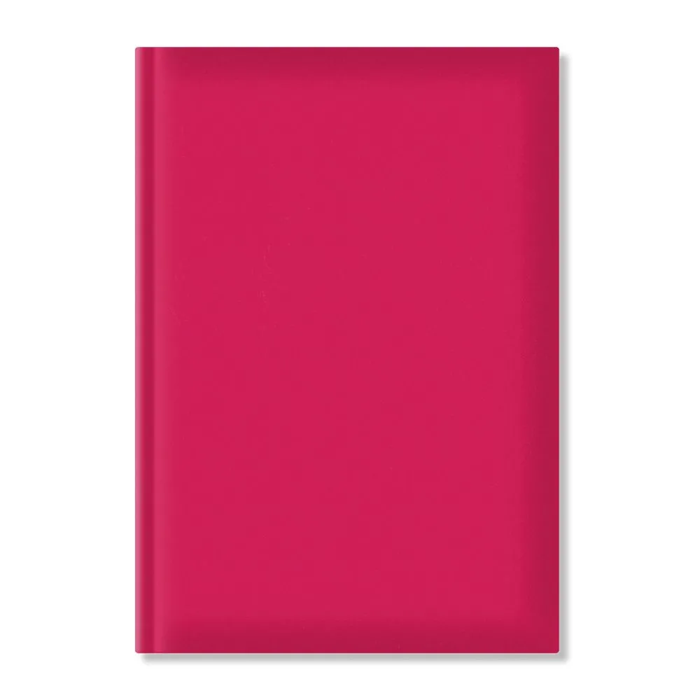 Agenda nedatata a5 hartie offset alb coperta fucsia  - 1