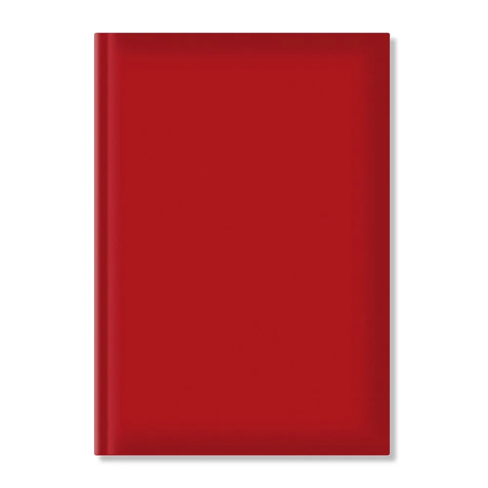 Agenda nedatata a5 hartie offset alb coperta rosie  - 1