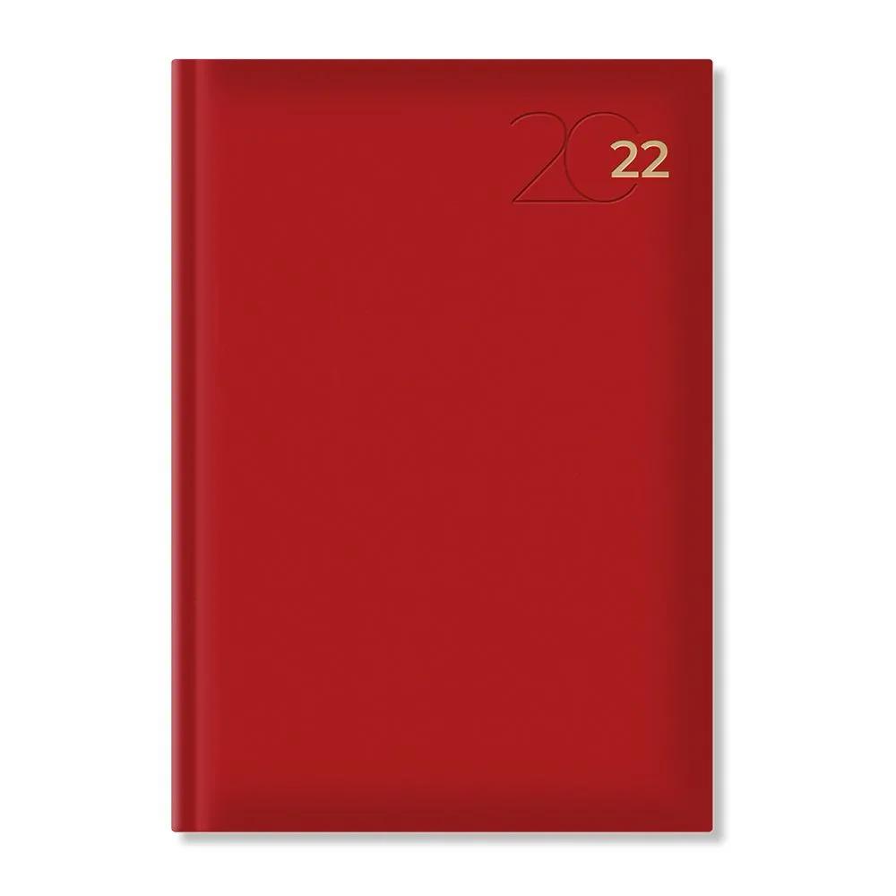 Agenda artibest a5 datata hartie offset alb coperta rosie  - 1