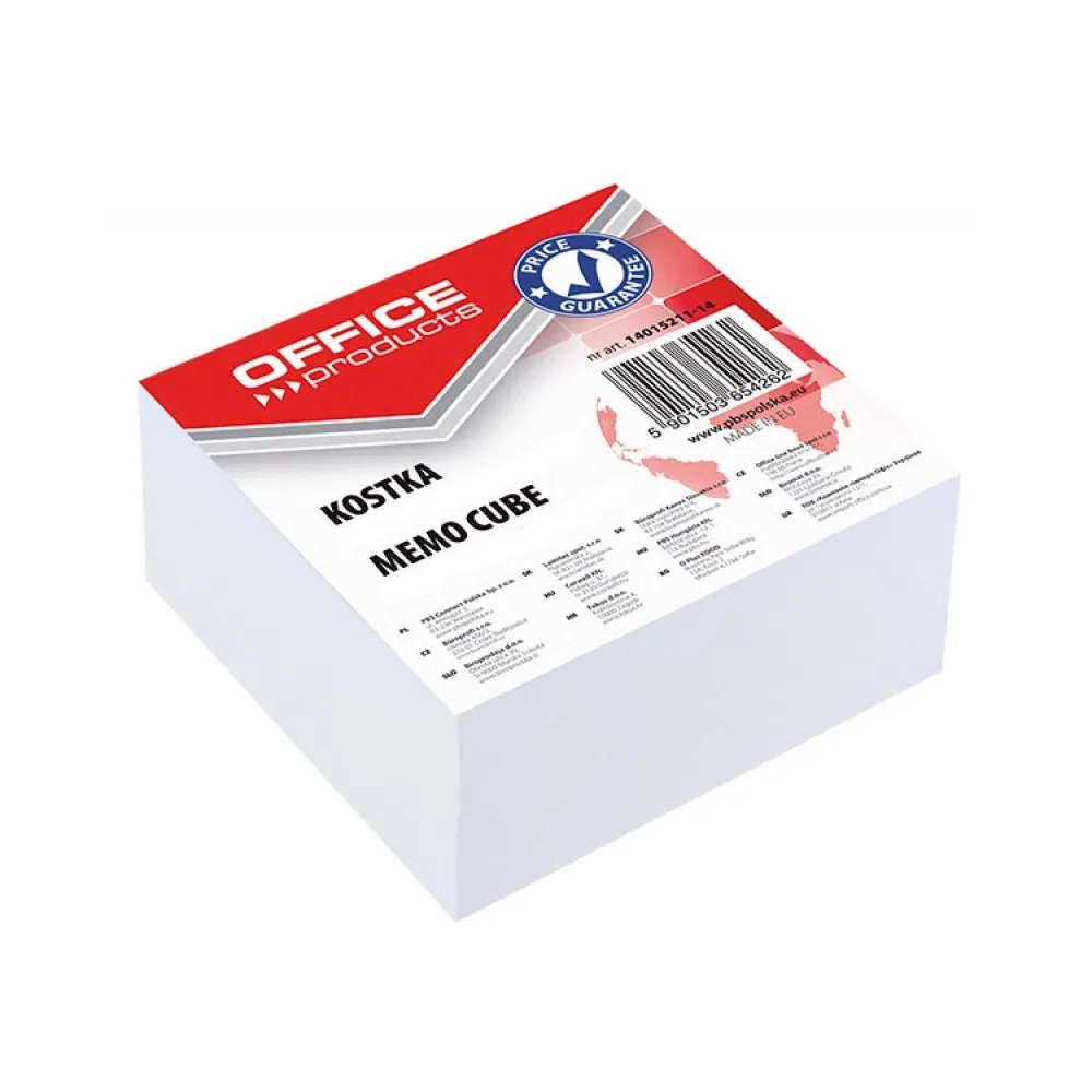 Cub hartie 500 file brosate 90 x 90 mm 70 g/mp alb  - 1