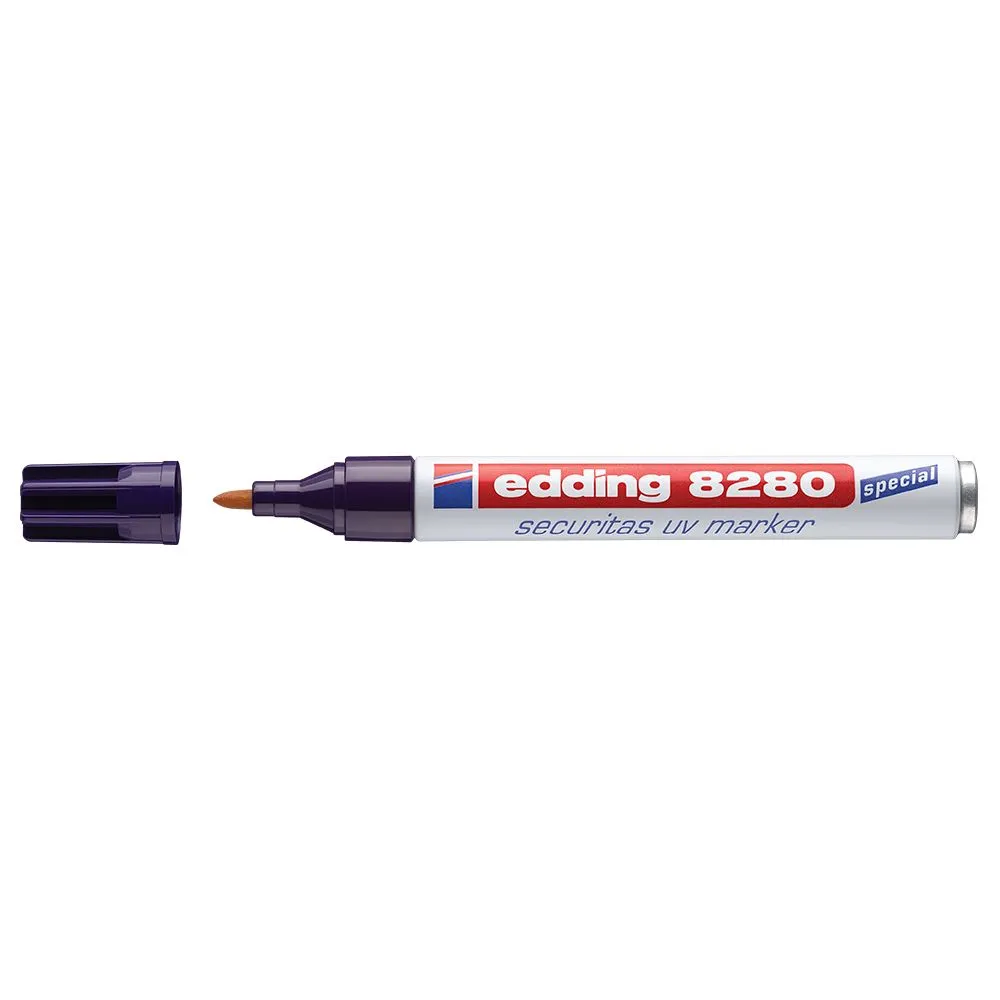 Marker permanent edding uv 8280 varf rotund 1.5-3 mm alb Edding - 1