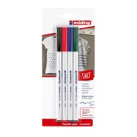 Marker edding 4600 pentru textile varf rotund 1 mm 4 culori/blister Edding - 1