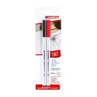 Marker edding 4600 pentru textile varf rotund 1 mm negru/rosu blister Edding - 1
