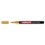 Marker permanent edding 791 cu vopsea corp plastic varf rotund  1-2 mm auriu Edding - 1