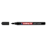 Marker permanent edding 791 cu vopsea corp plastic varf rotund  1-2 mm negru Edding - 1