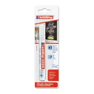 Marker edding 4095 cu creta lichida varf 2-3 mm alb blister Edding - 1