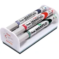 Set maxiflo pentru tabla format din 4 markere asortate + burete magnetic Pentel - 1