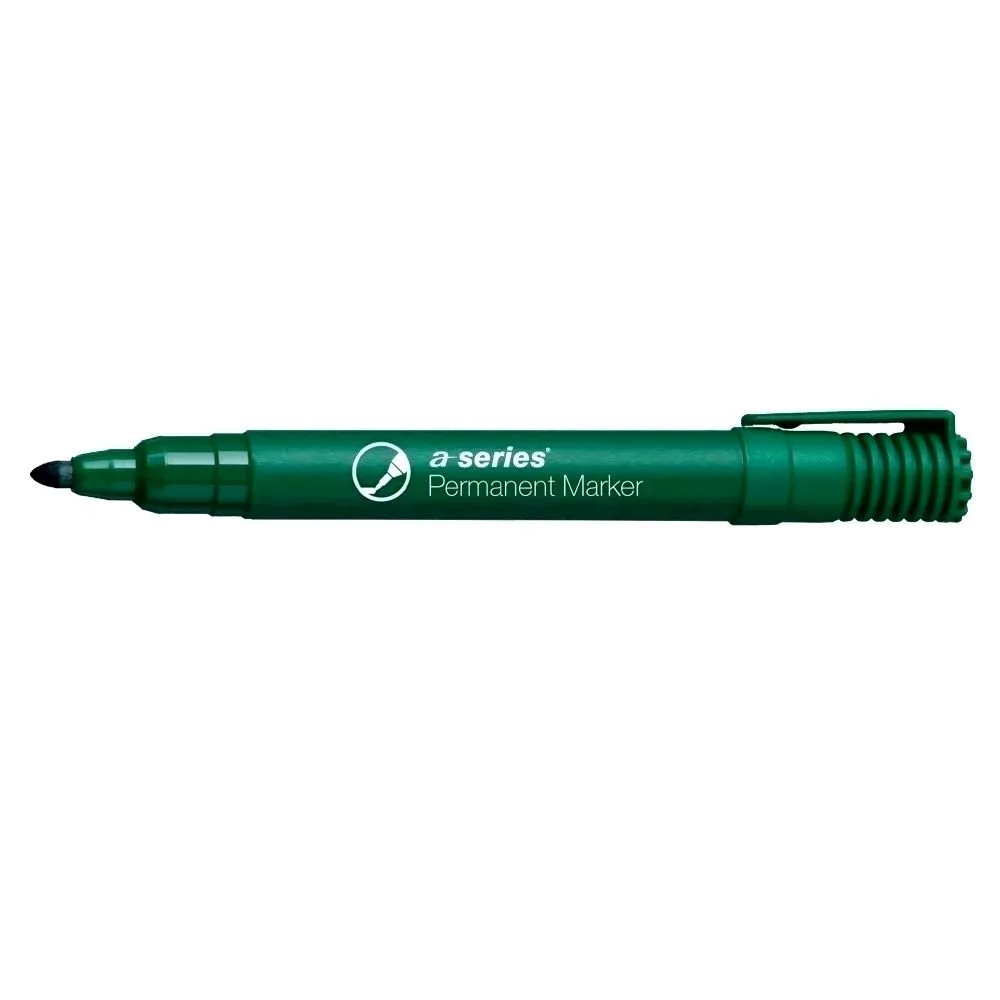 Marker permanent a-series varf rotund 2 mm verde A-series - 1