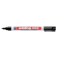 Marker permanent edding 400 corp plastic varf rotund 1 mm negru Edding - 1