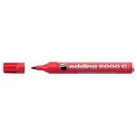 Marker permanent edding 2000c corp metalic varf rotund 1.5-3 mm rosu Edding - 1