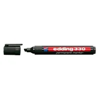 Marker permanent edding 330 corp plastic varf retezat 1-5 mm negru Edding - 1