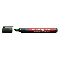 Marker permanent edding 330 corp plastic varf retezat 1-5 mm negru Edding - 1