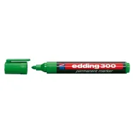 Marker permanent edding 300 corp plastic varf rotund 1.5-3 mm verde Edding - 1