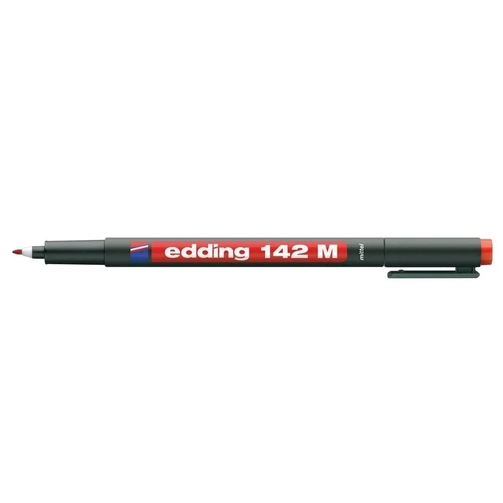 Marker permanent edding ohp 142m corp plastic varf rotund 1 mm rosu Edding - 1