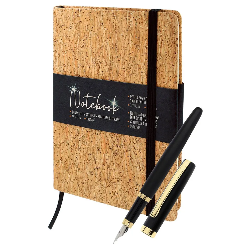 Set stilou online eleganza si caiet a5 coperta design pluta Online - 1