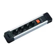 Prelungitor bachmann 4 prize 2m tip schuko culoare neagra Bachmann - 1