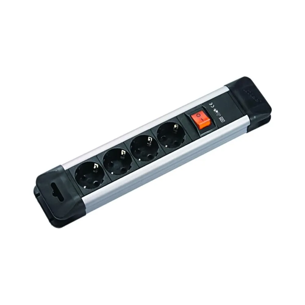 Prelungitor bachmann 4 prize 2m tip schuko culoare neagra Bachmann - 1