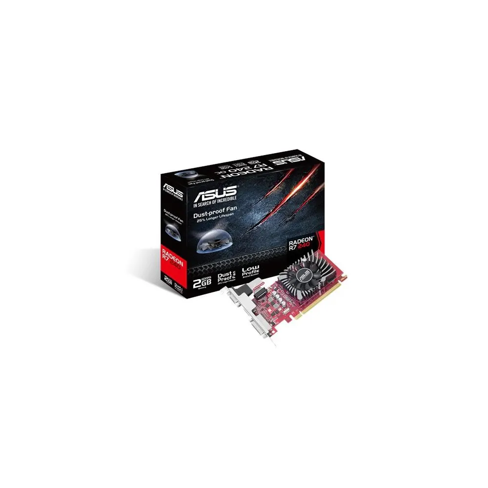 Placa video asus radeon r7 240 2gb gddr5 pci-e 1024mb Asus - 1