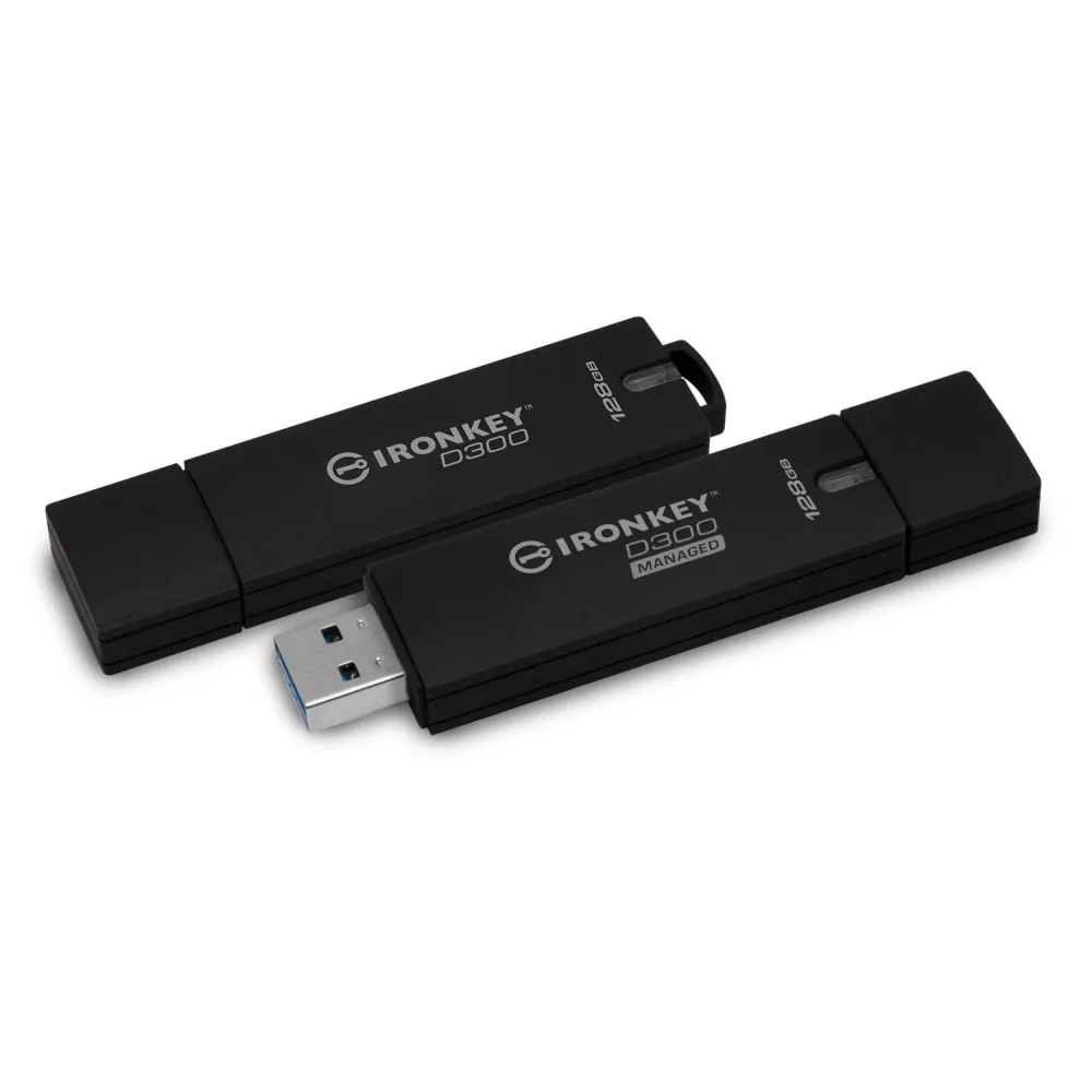 Usb flash drive kingston 128gb ironkey d300 managed encrypted usb Kingston - 1