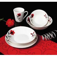 Cana portelan 310 ml  red flowers Vanora - 1