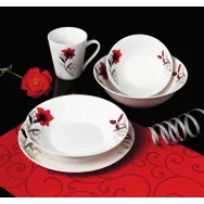 Cana portelan 310 ml  red flowers Vanora - 1