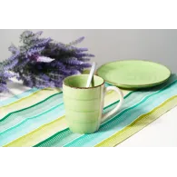 Cana ceramica 354 ml gala green Heinner - 1