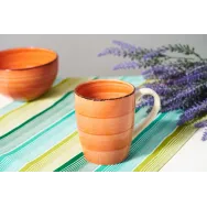 Cana ceramica 354 ml gala orange Heinner - 1