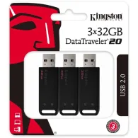 Kingston usb flash drive datatraveler® 20 3pack 32gb usb 2.0 Kingston - 1