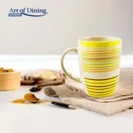 Set 3 x cana ceramica 285 ml sara d7.6*h9.9cm galben Heinner - 1