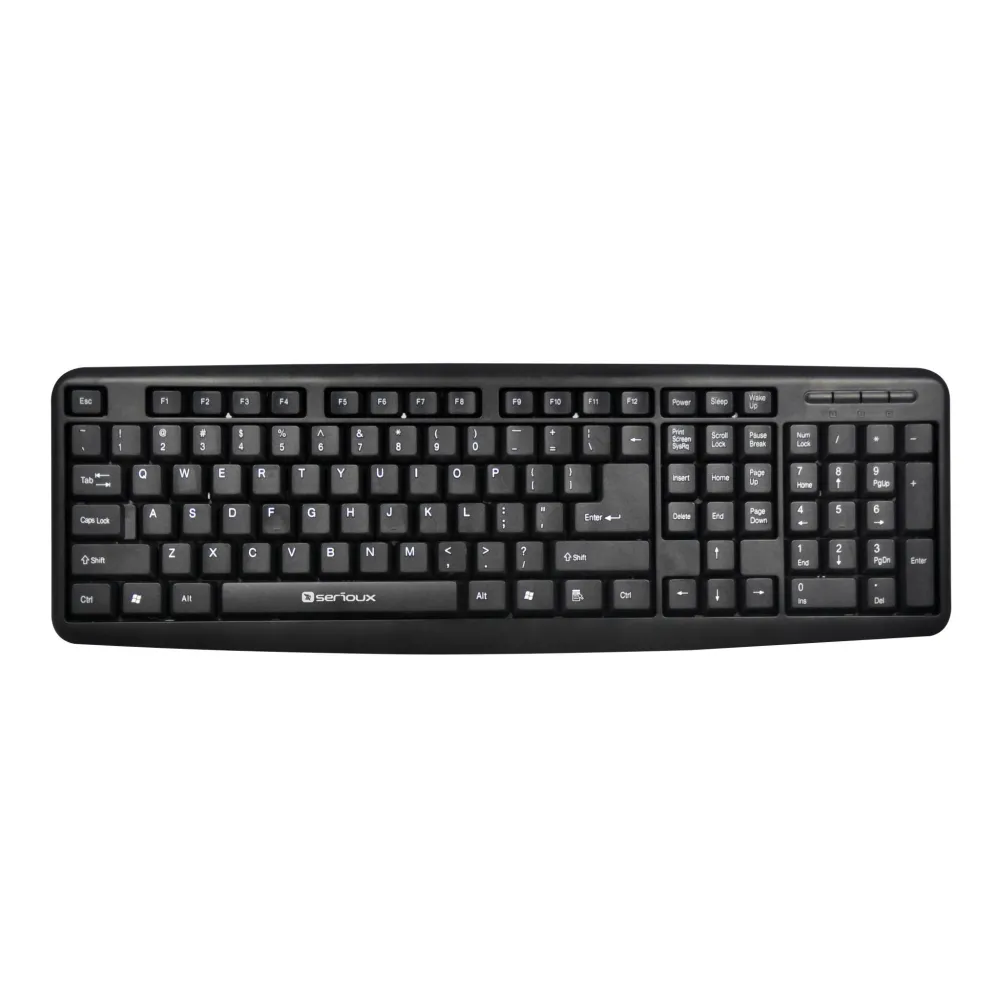 Tastatura serioux 9400usb cu fir us layout neagra 104 taste Serioux - 1