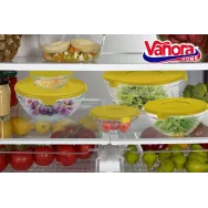 Set 5 boluri de sticla cu capac12 bucati in bax Vanora - 1