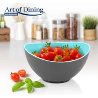 Bol oval bicolor din plastic  25 x 23 x 13 Heinner - 1